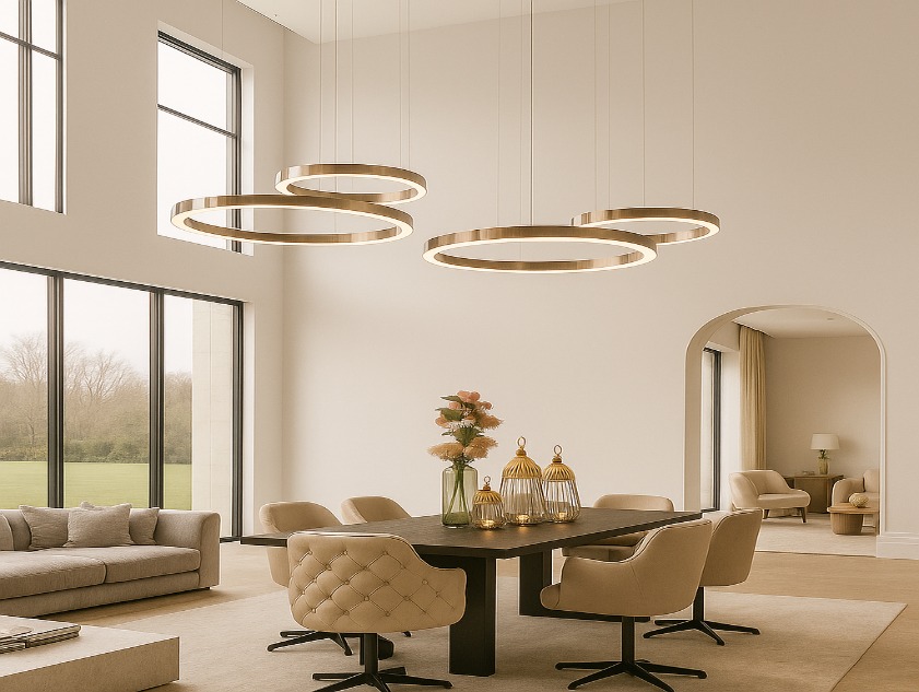 Moderne plafondlamp van Maretti Lighting bij OOST Slaapcomfort, stijlvol design en hoogwaardige kwaliteit.