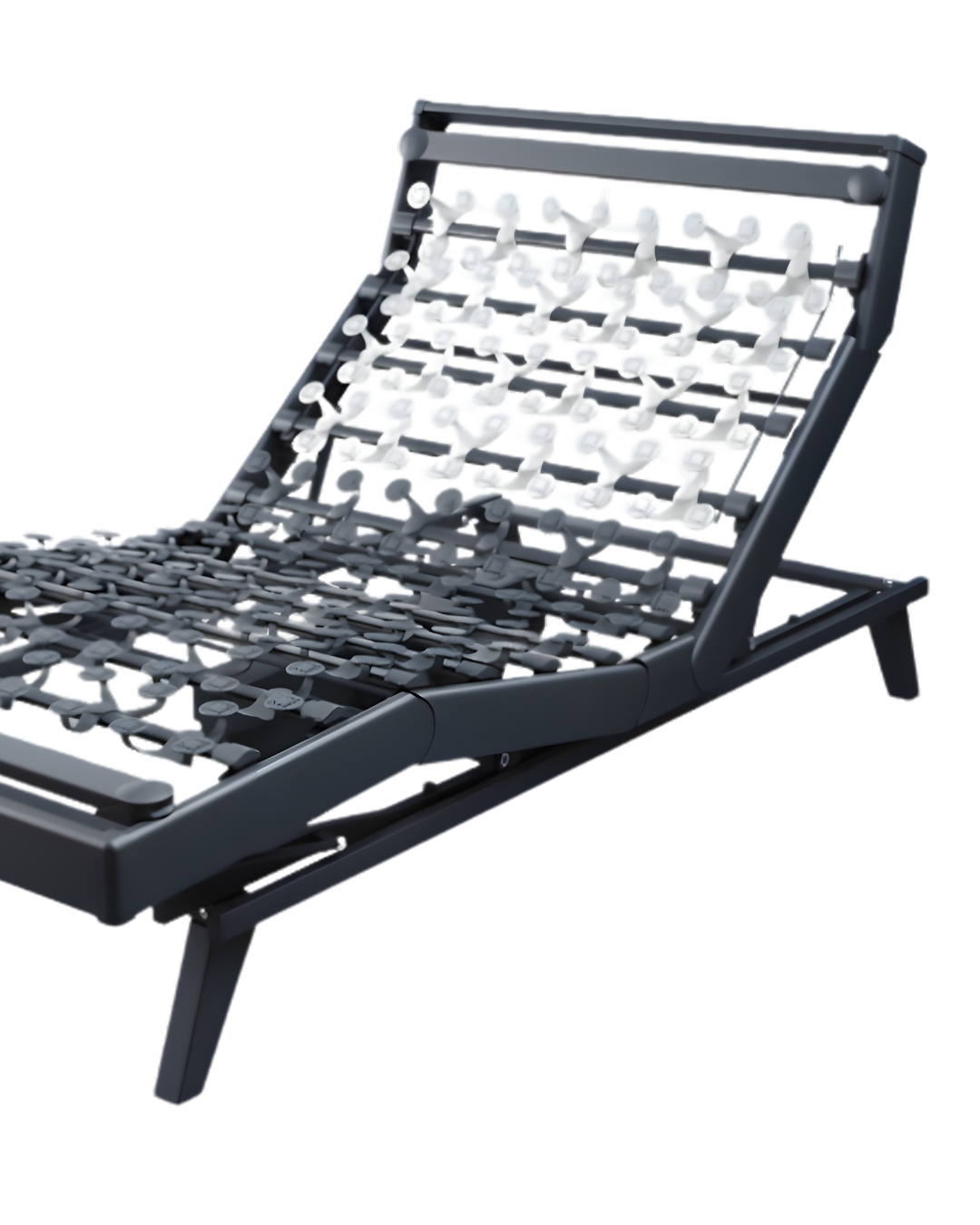 Winx 6 Servomat R2 bedbodem zijaanzicht met verstelbare rug- en kniesteun – Oost Slaapcomfort