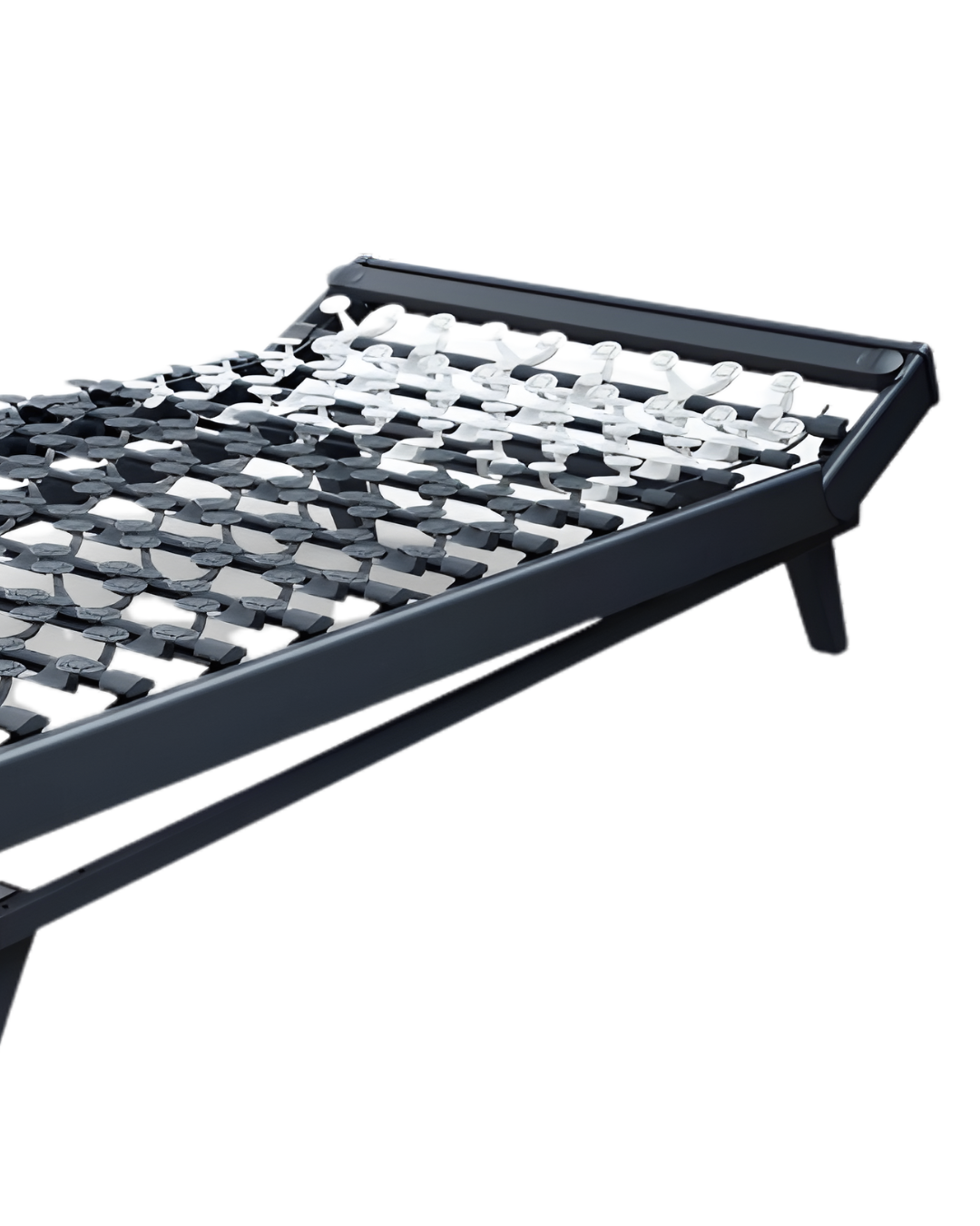 Zijaanzicht van Winx® 6 Standaard R Lattoflex Bedbodem 90x210 met ergonomische flexibele vleugels.