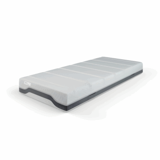 Close-up van de Lattoflex Geltex Comfort Plus Matras 90x210 met 7 ergonomische comfortzones en ademende GELTEX® toplaag