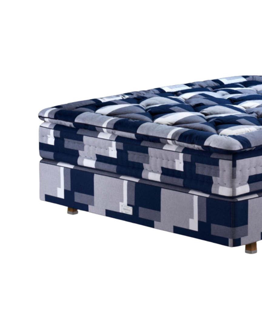 Close-up van de bedpoten van de Hästens Appaloosa, met optie voor premium materiaal en design.