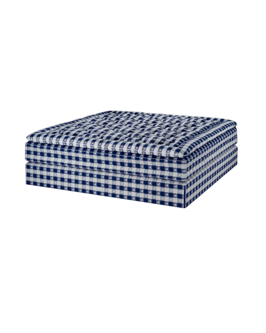 Hästens drēmər in Traditional Blue – iconische Hästens kleur met luxe Rafauli-stof bij OOST Slaapcomfort